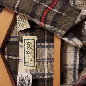 L.L. Bean plaid 100% cotton men's shirt XL